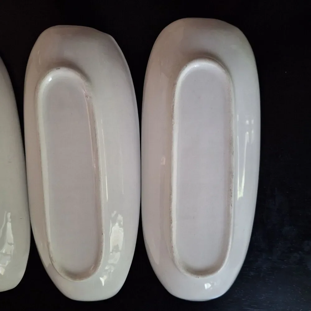 Bordallo Pinheiro White Ceramic Corn Cob Holders set of 4 Made in Portugal